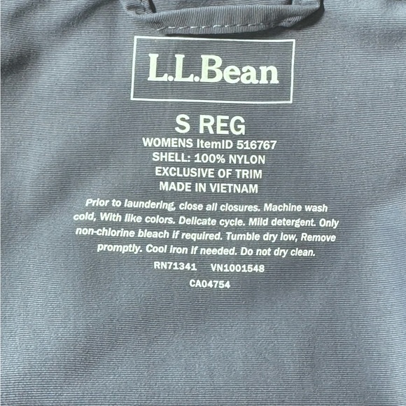 L.L.Bean Mountain Classic Insulated Anorak Windbreaker Rain Blue Size Small - Picture 9 of 14